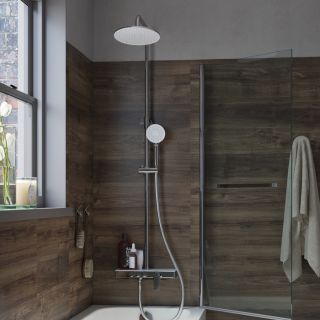 Душевая система с тропическим душем IDDIS Shelfy SHESB3Bi06 хром